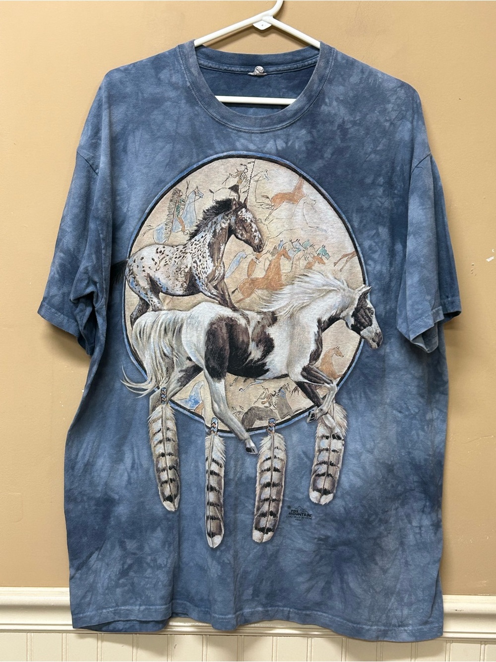 The Mountain Men's Wild Horses Tie Dye Graphic T-Shirt David Behrens XL 2013